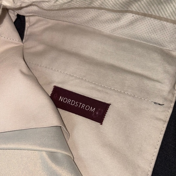 Nordstrom Size 36R/33L Grey 100% Wool Made in USA Business Wedding Dress Pants - Picture 9 of 12